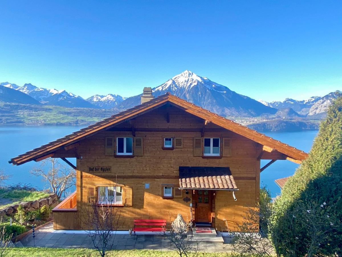 Chalet Egglen "Typical Swiss House, Best Views, Private Jacuzzi" ซิกริซวิล ภายนอก รูปภาพ