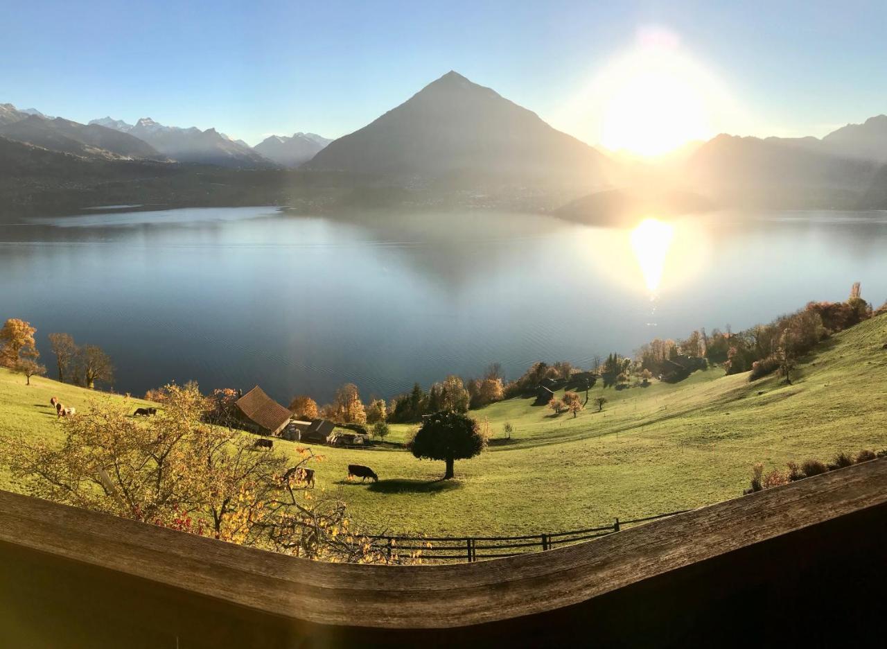 Chalet Egglen "Typical Swiss House, Best Views, Private Jacuzzi" ซิกริซวิล ภายนอก รูปภาพ