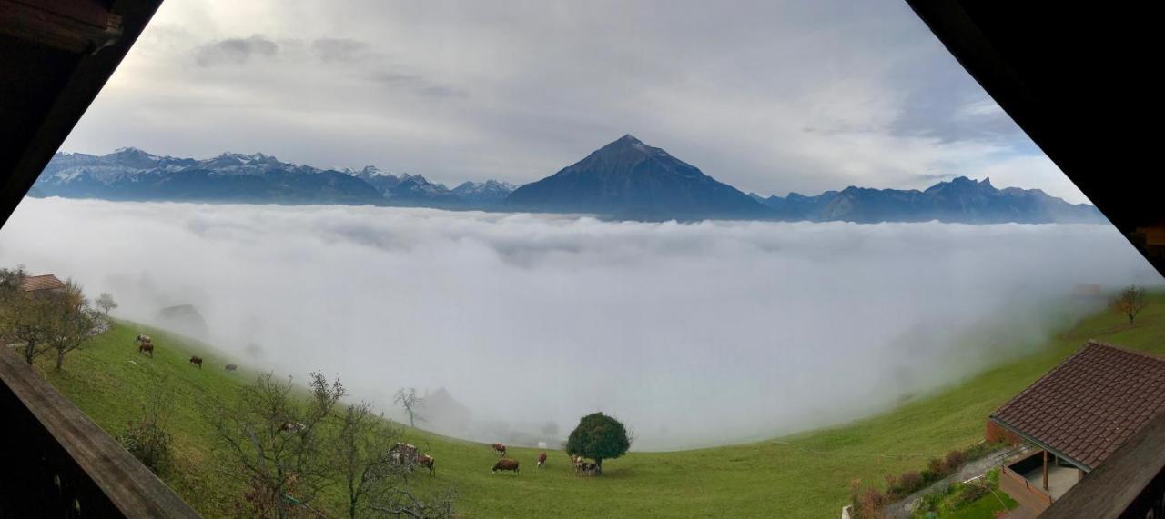 Chalet Egglen "Typical Swiss House, Best Views, Private Jacuzzi" ซิกริซวิล ภายนอก รูปภาพ