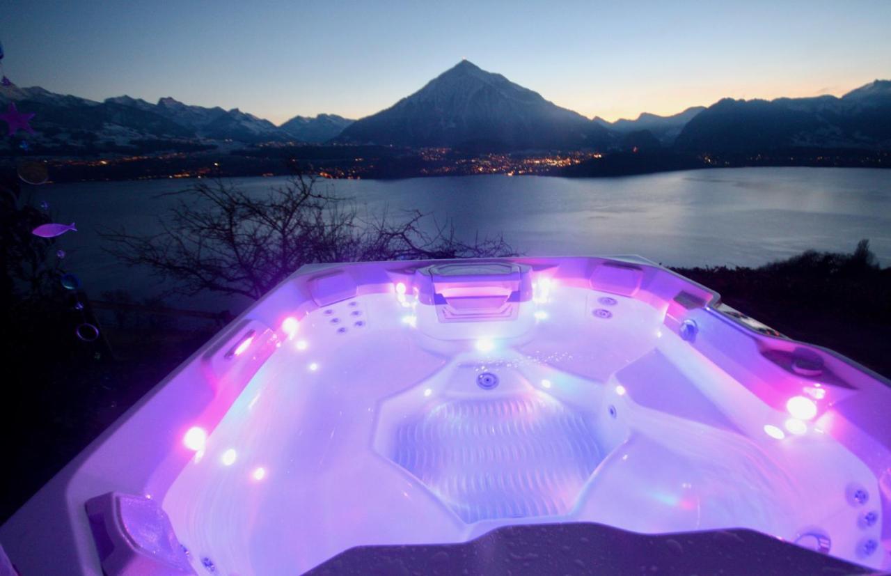 Chalet Egglen "Typical Swiss House, Best Views, Private Jacuzzi" ซิกริซวิล ภายนอก รูปภาพ