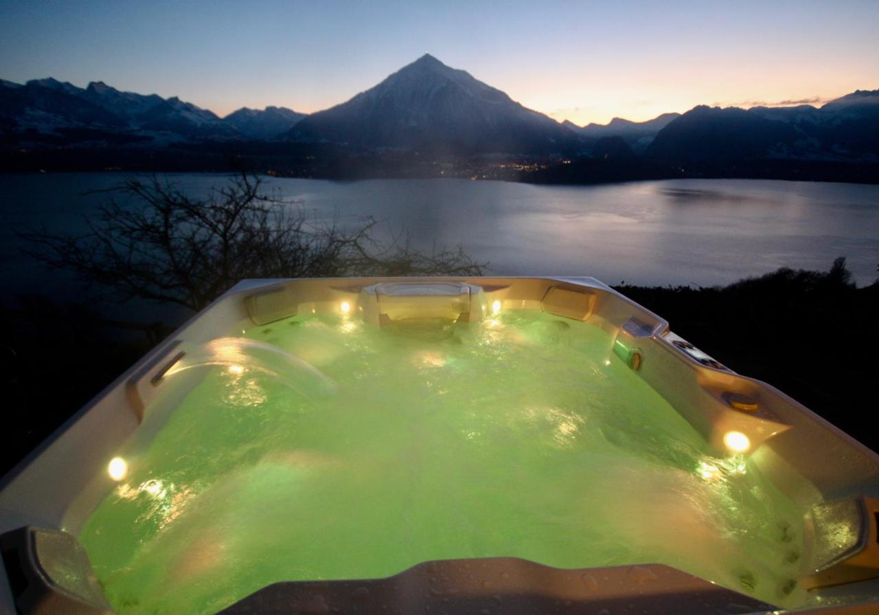 Chalet Egglen "Typical Swiss House, Best Views, Private Jacuzzi" ซิกริซวิล ภายนอก รูปภาพ
